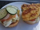 Rezeptbild von Fisch-Burger mit paniertem Goldbutt-Filet
